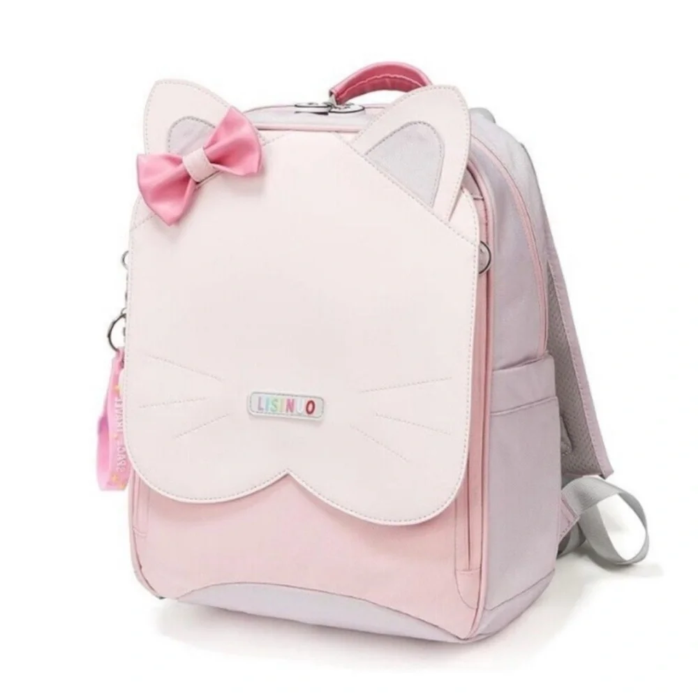 NWT Lisinuo Pink Kitty Cat Ear Kids Backpack
